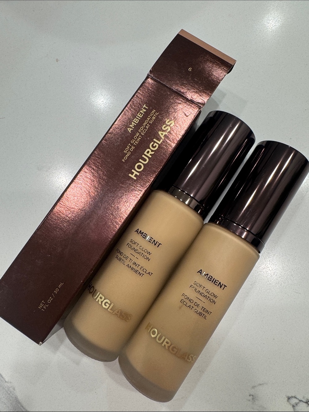 Hourglass Ambient Soft Glow Foundation Duo - Warm Beige Shades